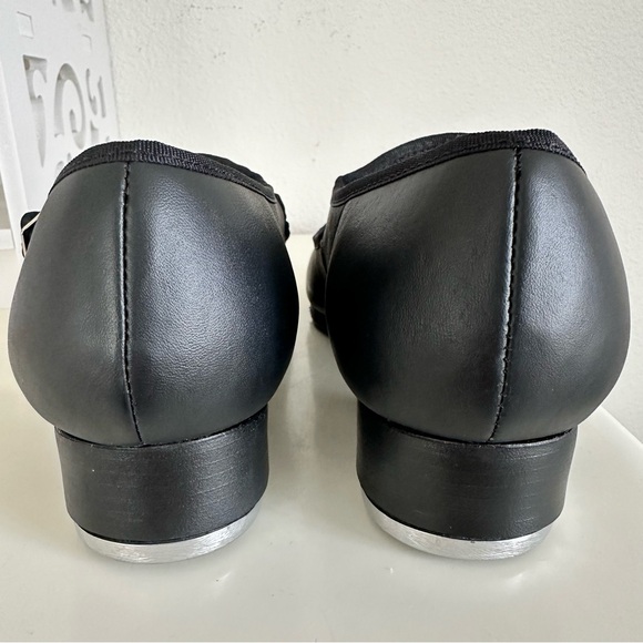 Capezio Women’s 3800 Mary Jane Heeled Buckle Tap Dance Shoes Black Noir Silver - Picture 5 of 9